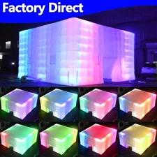 Inflatable Party Tent Night Club Tent w/ LED Wall Wash Lights for Wedding Party