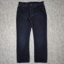 Vtg Polo Ralph Lauren Pants Mens 33x30 Navy Blue Corduroy 650 Straight Cotton