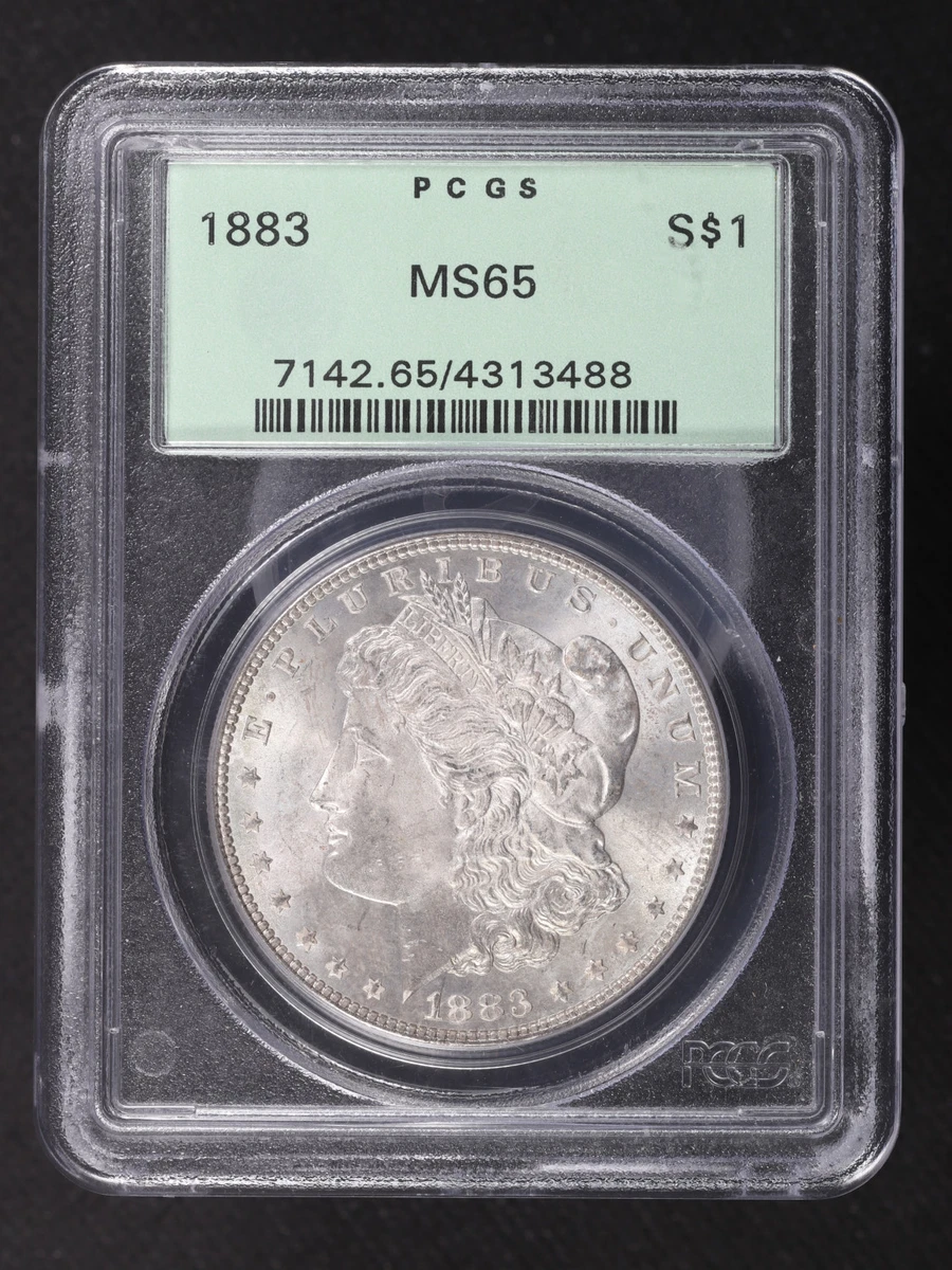 Uncirculated MS 65 Graded 1883 Year Morgan US Dollars (1878-1921