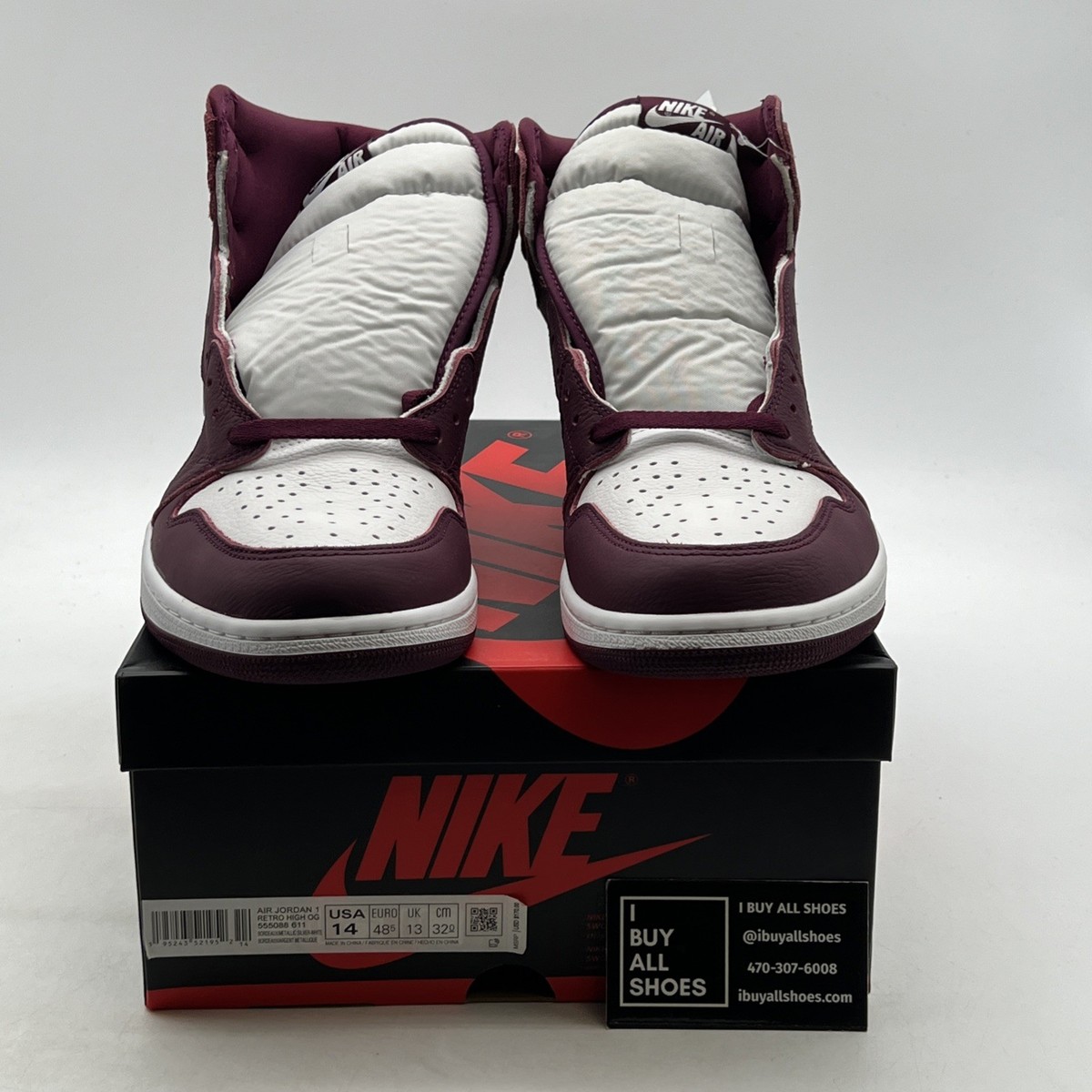 Size 14 - Jordan 1 Retro High OG Bordeaux for sale online | eBay