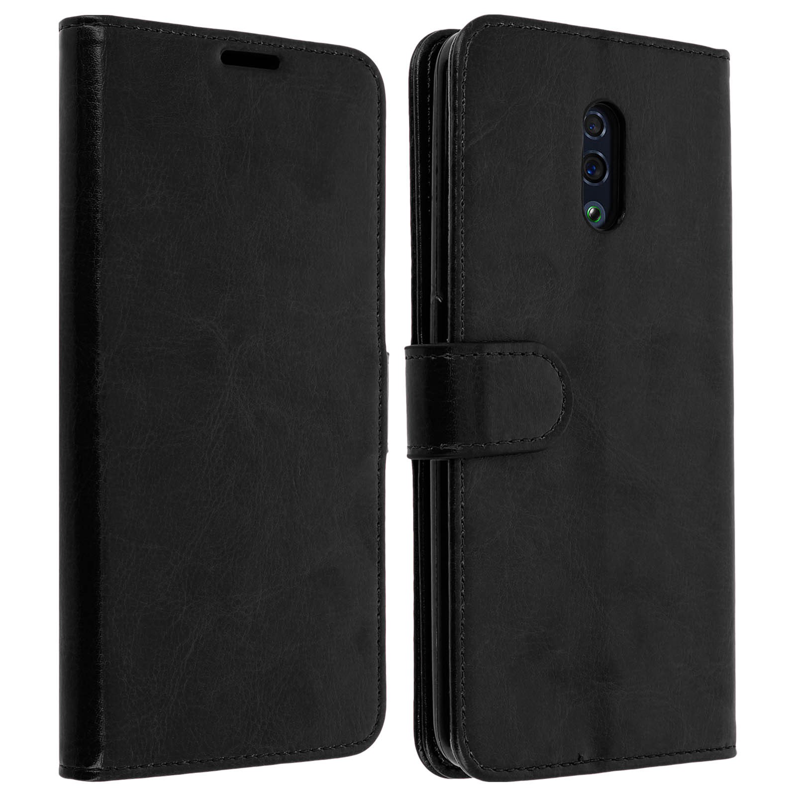 Étui portefeuille rabat Oppo Reno Vintage Series pour ranger cartes et protéger écran