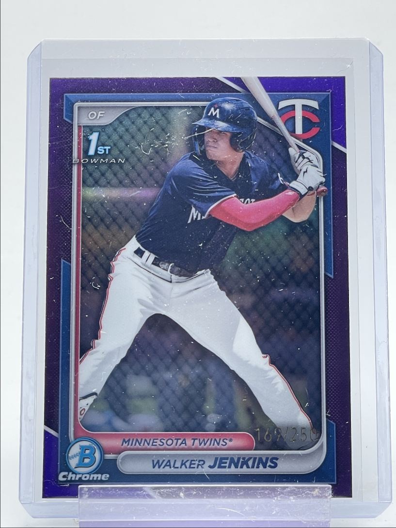 WALKER JENKINS 2024 BOWMAN CHROME 1ST PURPLE REFRACTOR TWINS /250 Q3131