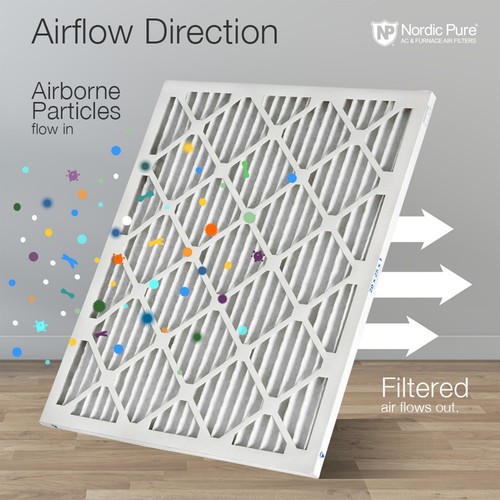 18x20x1 (17_1/2x19_1/2) Pleated MERV 8 Air Filters 4 Pack - Picture 4 of 7