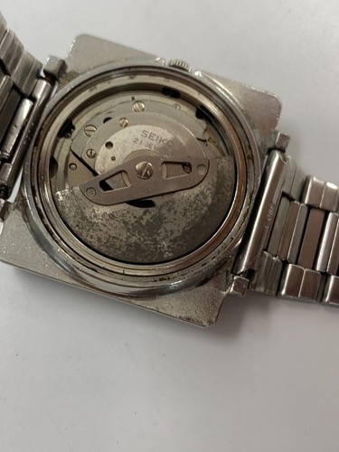 1970er Vintage Seiko 5 Automatic 6119-5401 Uhr Squared Tv original blau 38mm - Bild 5 von 24