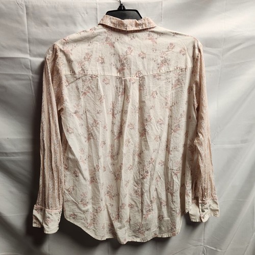 Camisa Free People Mediana Floral Perla Occidental A Presión Boho Granny - Imagen 3 de 9