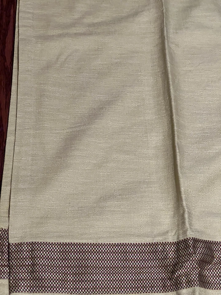 "2 paneles de cortina Waverly Williamsburg dorados/rojos sólidos/mini cuadros 50 X 84""" Foto 4 de 4