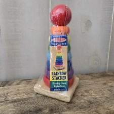 Melissa  Doug Rainbow Stacker Wooden Ring Educational Classic Toy