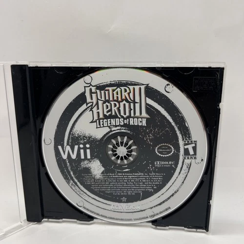 Guitar Hero 3 III Legends Of Rock (Nintendo Wii, 2007) Disc Only Tested Working
