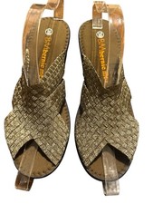 Bernie Mev Slip On Wedge Sandal US Sz 8 EU 39 Metallic Bronze NEW NWOB