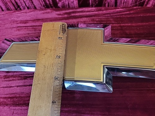 Chevrolet Chevy trunk emblem badge logo gold Cruze Impala OEM ORIGINAL AS FOUND - Picture 8 of 15