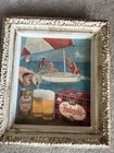 Vintage HUDEPOHL Plastic Beer Bar Sign 18"x 20" Cincinnati Brewery Advertising