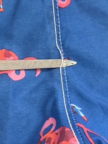Gap Boy’s Swim Trunks Blue w Pink Flamingos Drawstring Lined Sz S READ - Picture 8 of 17
