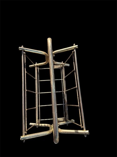 Vtg MCM Hollywood Regency Metal Gold Tone Magazine Album Rack Brass Tone - Picture 2 of 7