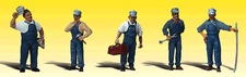 Woodland Scenics 2147 N Scale Working People - Train Mechanics and Tools pkg(5)