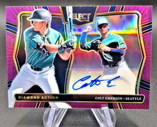 2025 Panini Select Colt Emerson Diamond Action Purple Auto Autograph RC 17/35