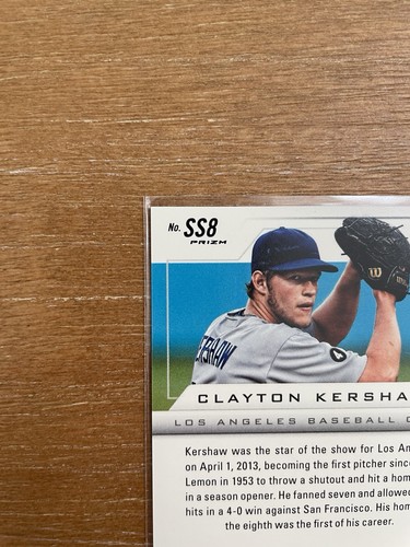 2013 Panini Prizm Clayton Kershaw Superstar Spotlight #SS8 SILVER PRIZM SP MLB - Picture 9 of 9