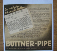 Werbeblatt / Prospekt - B&uuml;ttner-Pipe / Pfeife