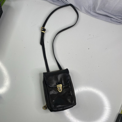 Perlina Purse Brown Leather Cross Body Shoulder Bag Zipper