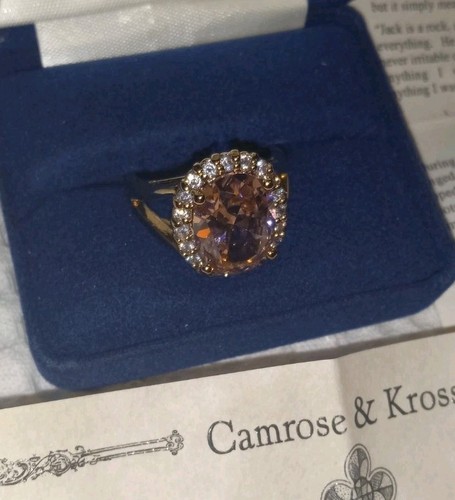 Jacqueline Kennedy Replik Camrose & Kross rosa Kunzit Ring Sterling Größe 11 - Bild 3 von 6