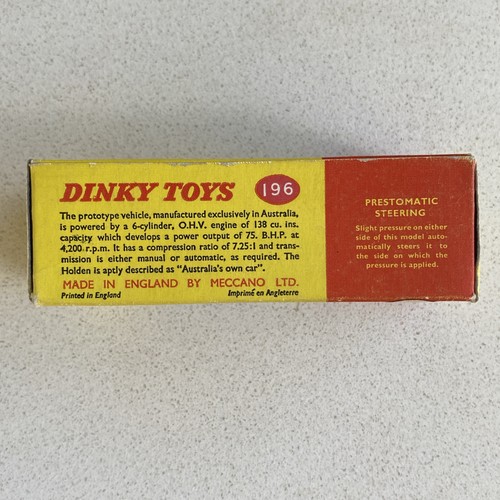 Dinky 196 Holden EJ with Original Box ULTRA RARE Turquoise Superb Original Piece - Bild 15 von 20