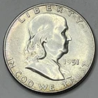 1951-S Franklin Half Dollar BU 90% Silver 50C Coin
