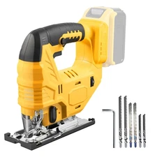 Cordless Jig Saw Compatible with Dewalt 20V Battery, Brushless Jig Saw with 6...