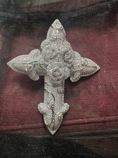 3ct Round Cut Real Moissanite Cross Pendant 925