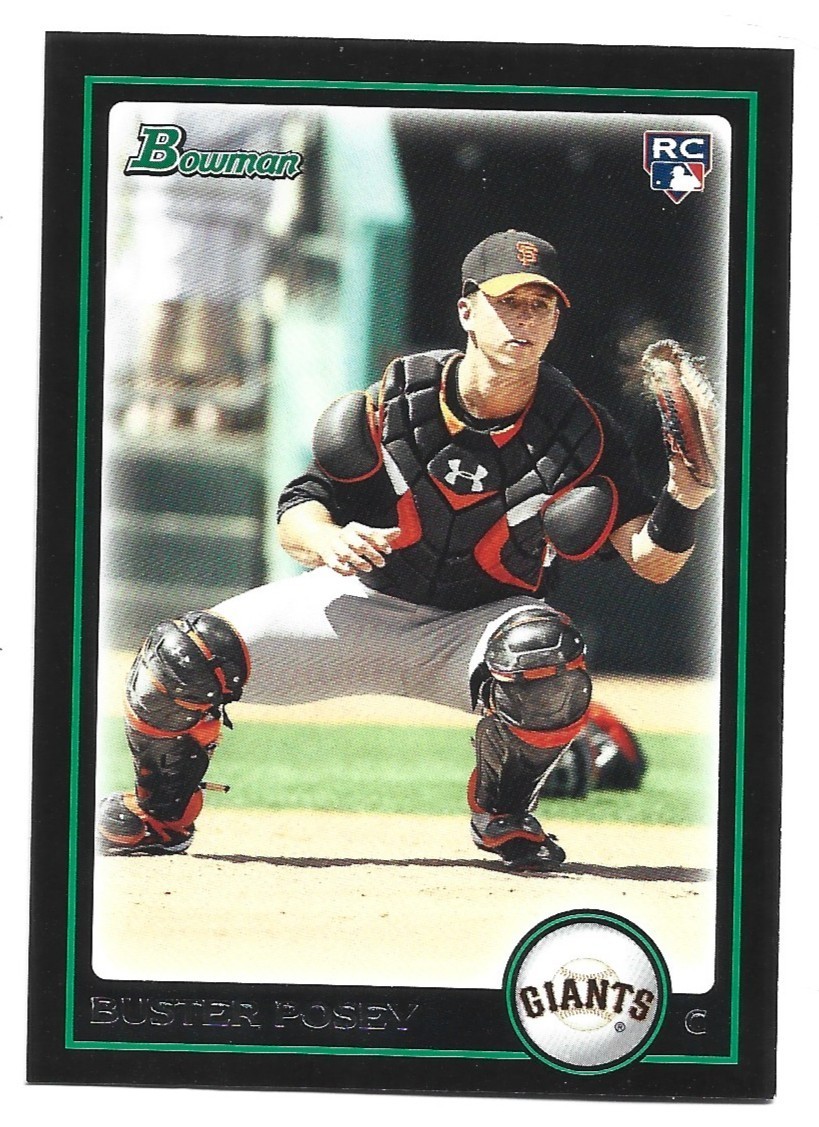 Buster Posey #208 Baseball Cards 2010 Bowman trading card — raw and PSA graded price guide