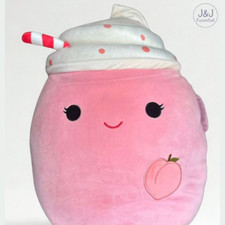 Squishmallows 16 inch Shelbs the Peach Milkshake Plush NEW with Tags Rare