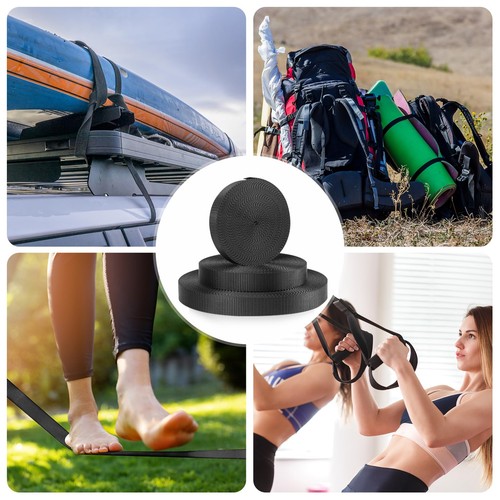 Gurtband 2 Zoll, strapazierfähige Gurtbänder, extra dickes Umreifungsband für Outdoor... - Bild 3 von 7