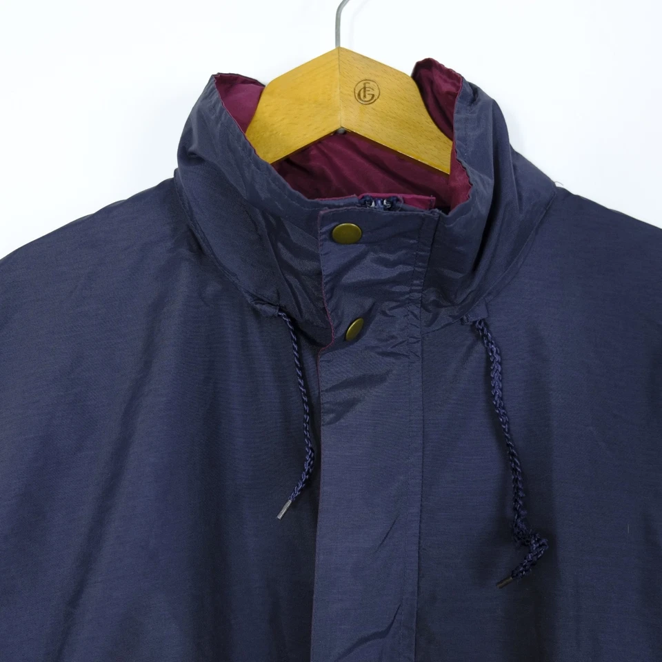 Spalding Giacca Leggera Taglia XL Blu Poliestere Casual Antivento Logo Vintage - Imagen 3 de 4