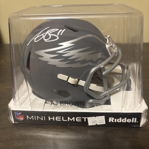 Eagles A.J. Brown Authentic Signed Slate Speed Mini Helmet - Picture 3 of 8