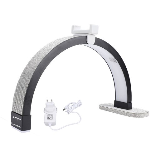 For 20W 16 Inch Half Moon Nail Desk Lamp 3200 To 5600K Touch Control Stepless - Picture 12 of 12