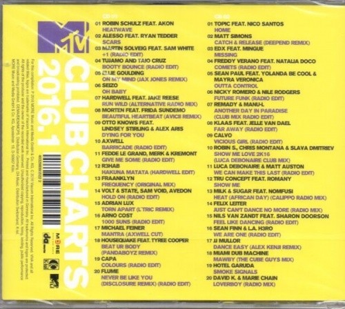 MTV Club Charts 2016.1 - Various - 2 CD - Neu / OVP - Bild 2 von 2