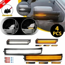 For 04-14 Ford F-150 F150 Raptor Sequential 4*LED Side Mirror Turn Signal Lights