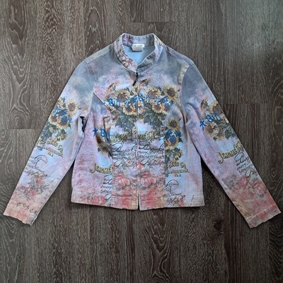 Y2K DB Sport Graphic Print Jerome Seed & Rice Co Jacket Women s Medium