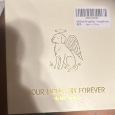 Personalized Engraved Dog Memorial Plaque/Marker Set w/ Angel Moon Ornament