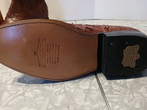 Men's Calexico Botines Hand Made Mexico Brown Leather Ankle Boots Sz 7 New - Picture 6 of 9