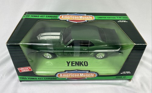 NIB Ertl Supercar 1:18 1969 Yenko Camaro 427 X66 Rally Green Issue #5 1 ...