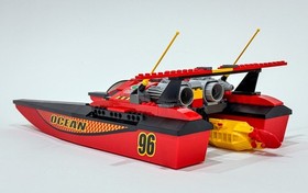 Vintage Lego City Harbor Speedboat 7244 100 % Complete Set w/Instructions