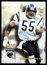 Junior Seau 1995 Playoff Absolute #24 Chargers NFL READ FREE SHIP AutographDen