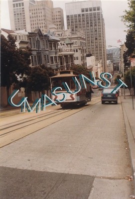 Cable Car in Richtung Russian Hill  San FrancisoUSA 90er Teile einer Sammlung-N