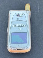Motorola i870 Nextel Flip Phone Silver For Pa...