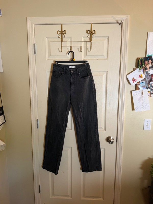 abercrombie fitch the loose high rise jeans/ black/ curve love size 26/2
