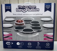 The Lazy Susan Revolution Expandable Turntable for Rectangular Oblong Tables