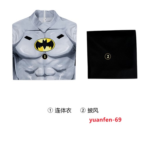 Comic Ver. The Batman Bruce Wayne Bodysuit Jumpsuit Costume Halloween Cosplay - Picture 3 of 19