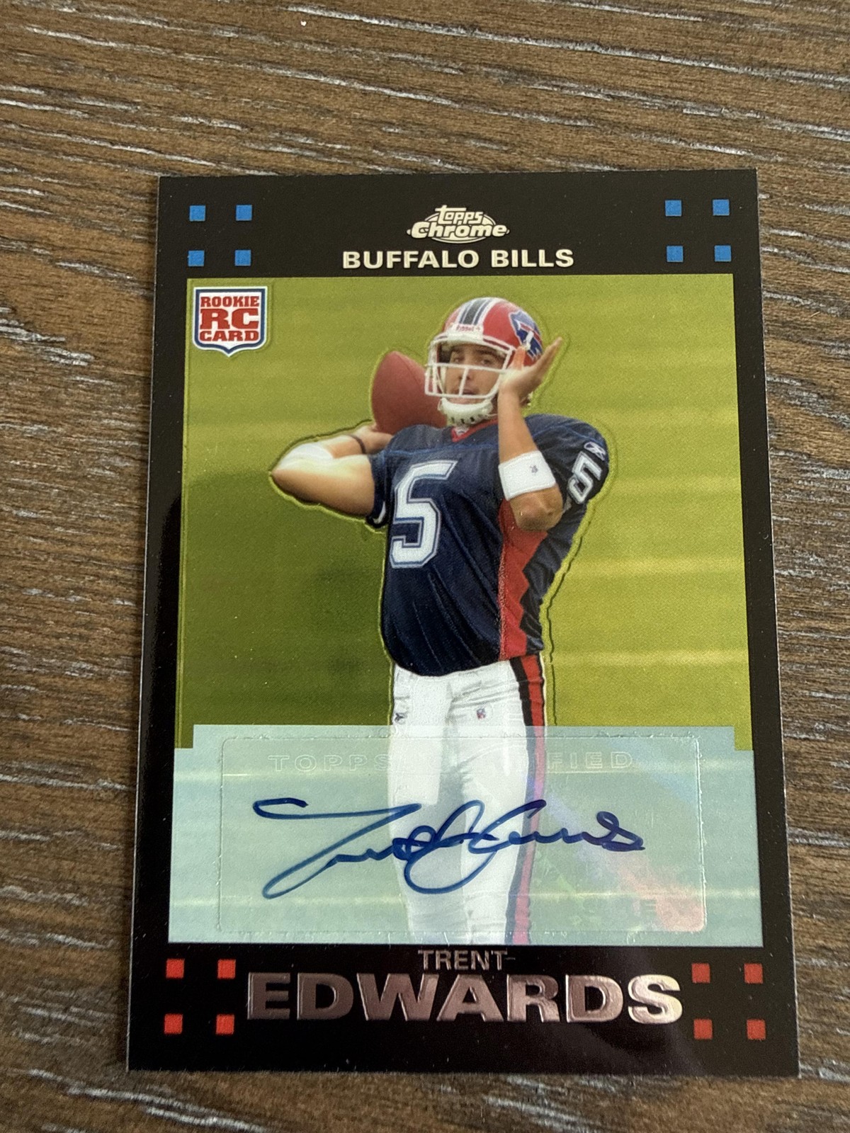2007 Topps Chrome #TC171 Trent Edwards Rookie Autographs