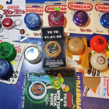 LOT OF 14 Vintage YO-YOs Mixed with Yoyo Trick Book, Collectible Variety, Duncan