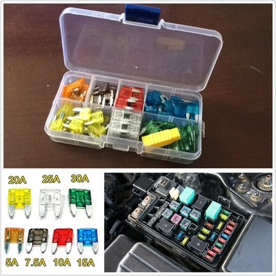 120Pcs Car Small Size Standard Low Profile Blade Fuses 5/7.5/10/15/20/25/30 AMP