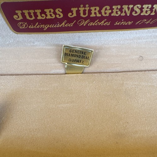 Vintage Jules Jurgensen 4434 Gold Plated Genuine Diamond Quartz Women’s Watch - Picture 19 of 22